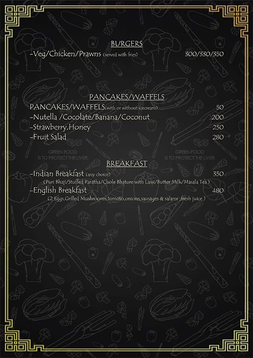 Sonic Goa menu