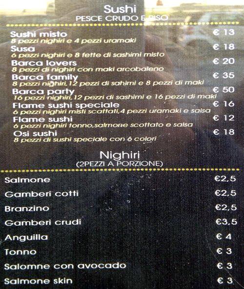 Menu di Moya Restaurant Japanese 