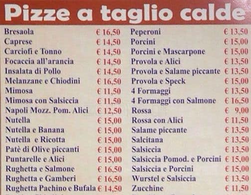 Menu di Il Tempio della Pizza 