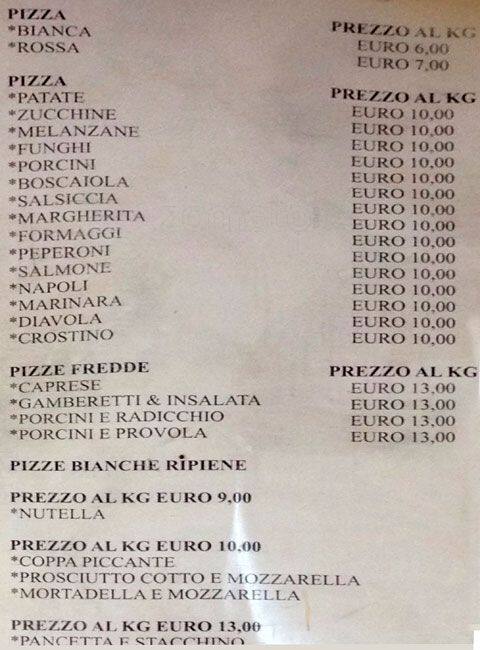 Menu di Big Pizza 