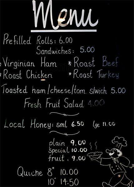Tony Wells menu