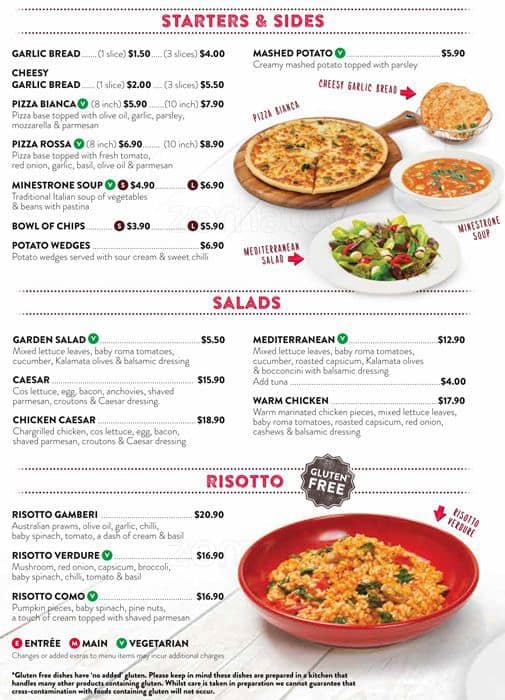 Fasta Pasta Morley Menu, Menu For Fasta Pasta Morley, Morley, Perth ...