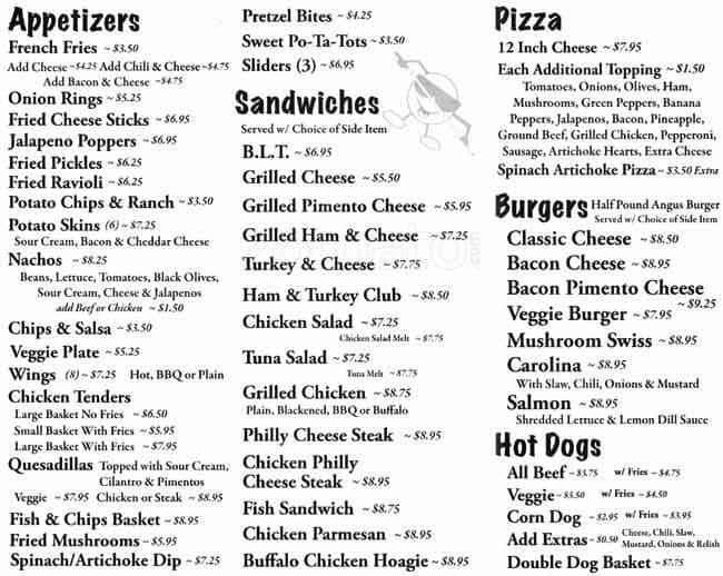 Menu at Rack'em Pub & Billiards, Matthews, Windsor Square Dr Suite A