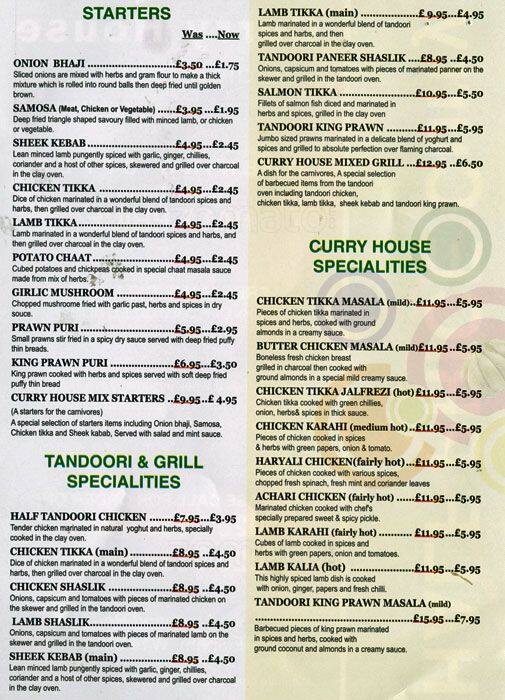 Curry House Menu, Menu for Curry House, Fulham, London Zomato UK