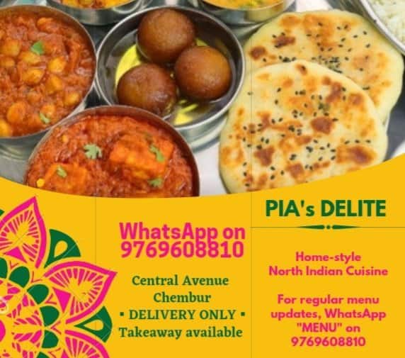 Menu of Pia's Delite, Chembur, Mumbai