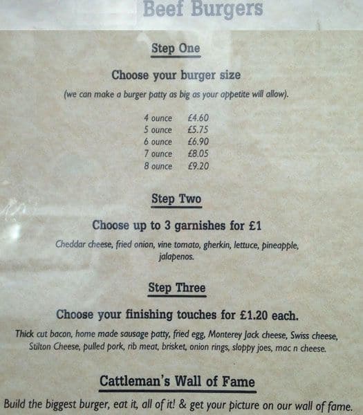 Carta de Mulligans Romford