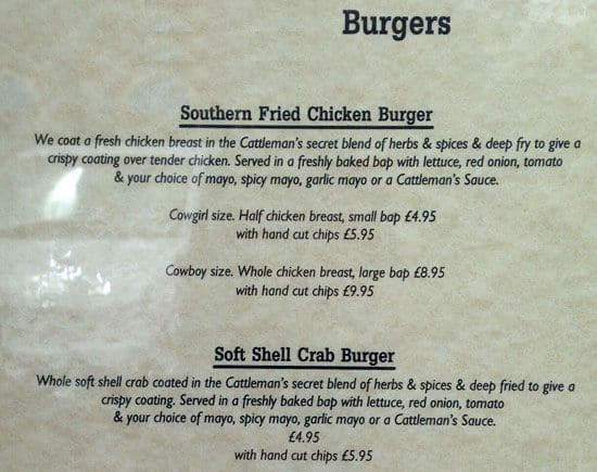 Carta de Mulligans Romford