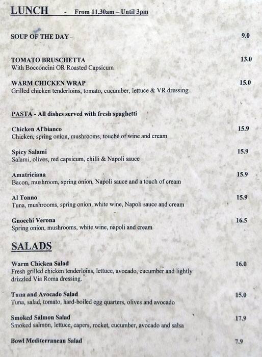 Via Roma Caffe & Gelateria меню