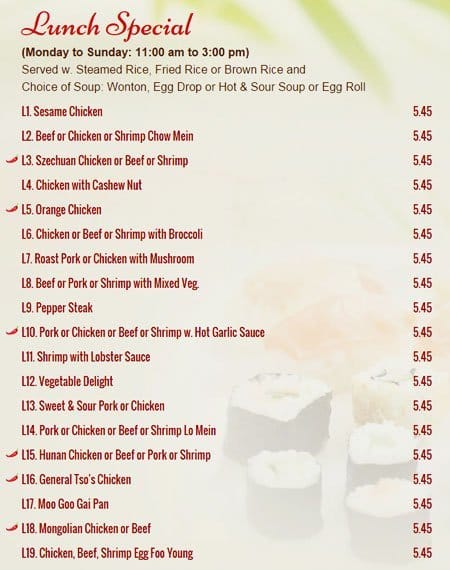 Peking Tokyo Asian Cuisine Menu Urbanspoon Zomato