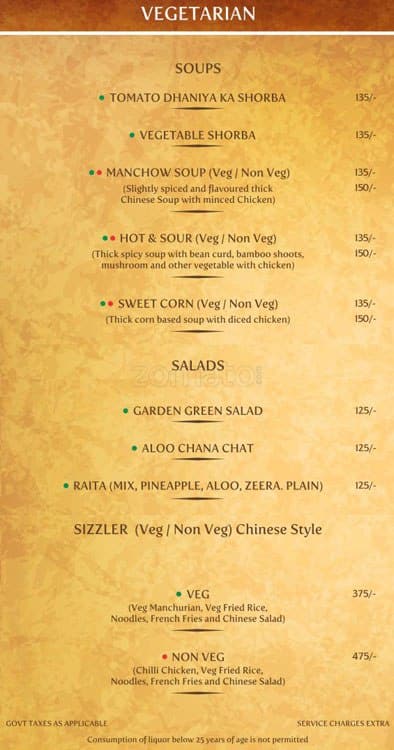 Garam Masala Menu, Menu for Garam Masala, Chanakyapuri, New Delhi - Zomato