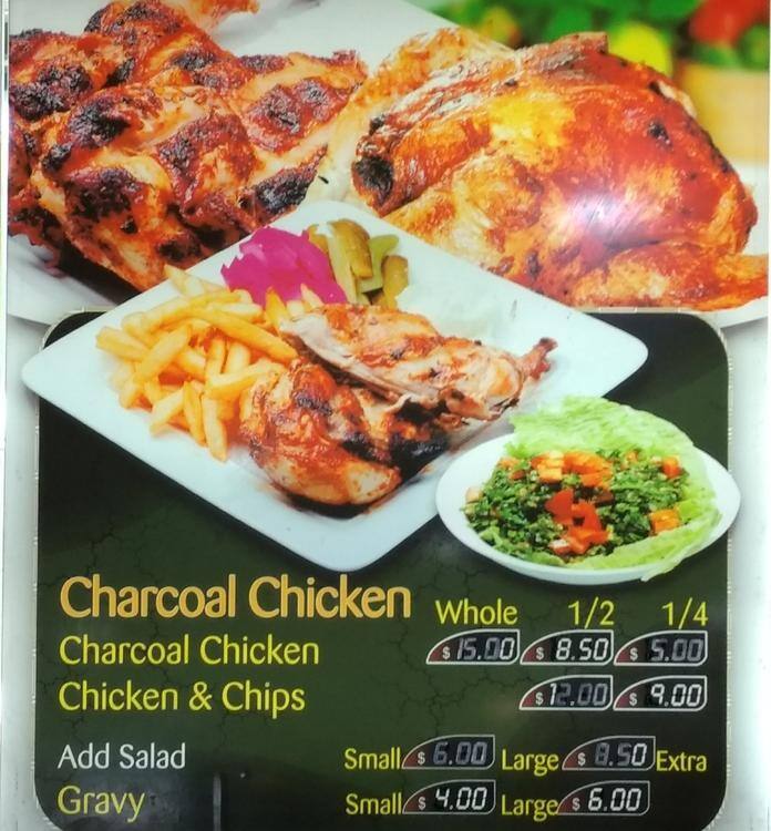 Menu at Naji's Charcoal Chicken & Kebabs fast food, Arncliffe