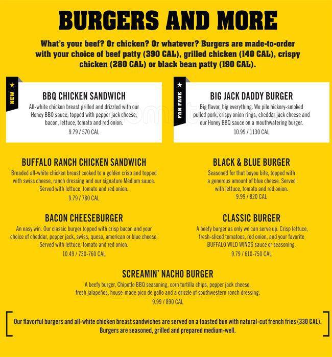 Menu at Buffalo Wild Wings pub & bar, Bay Shore, Sunrise Hwy
