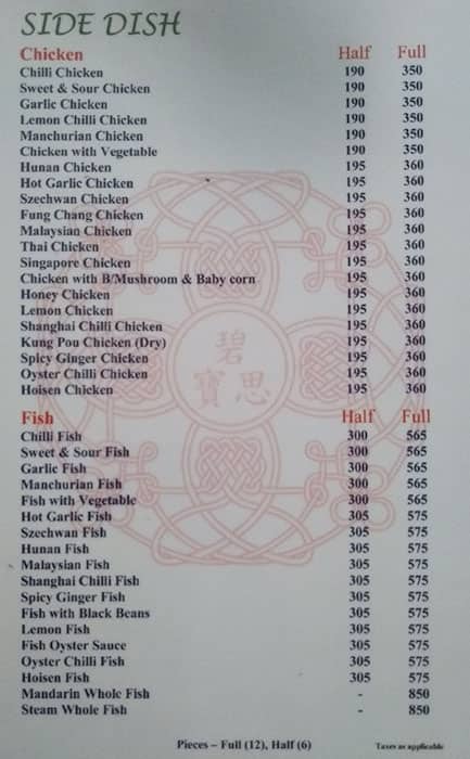 big boss restaurant kolkata menu