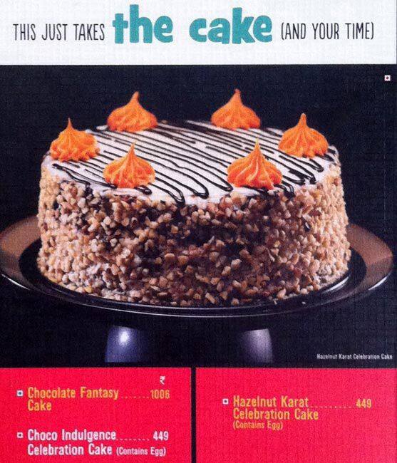 Menu at Cafe Coffee Day, Mumbai, Kailash Parbat