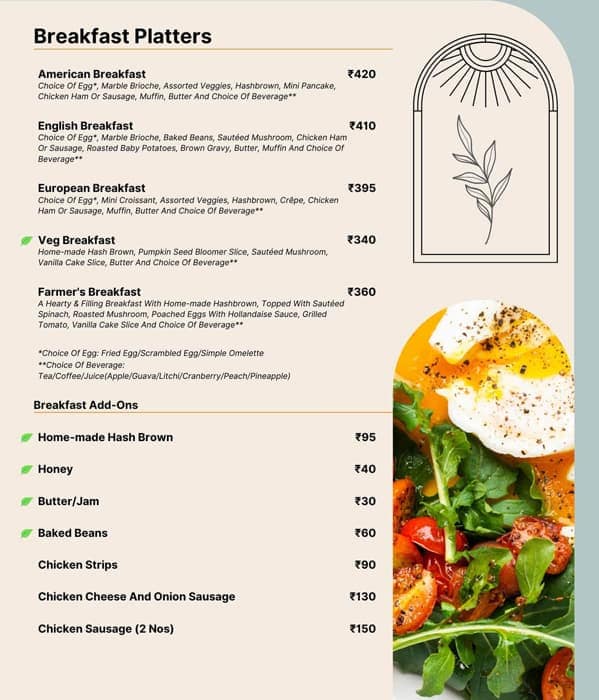 Menu of Pantry d'or, Anna Nagar East, Chennai