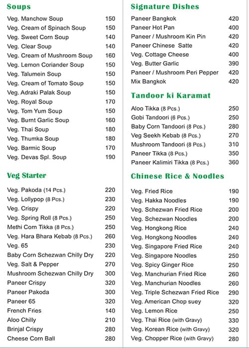 Menu at Deva's Kitchen, Vasai, Shop no