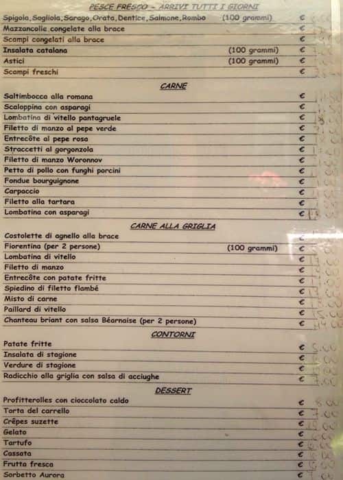 Menu de Aurora 10