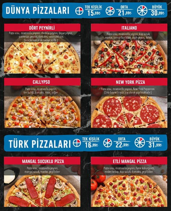 BN Kitchen 6 dominos pizza menu