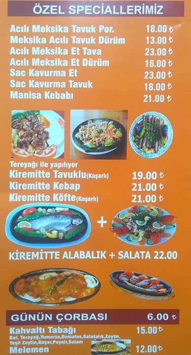 Menu At Hamdibey Restaurant Istanbul