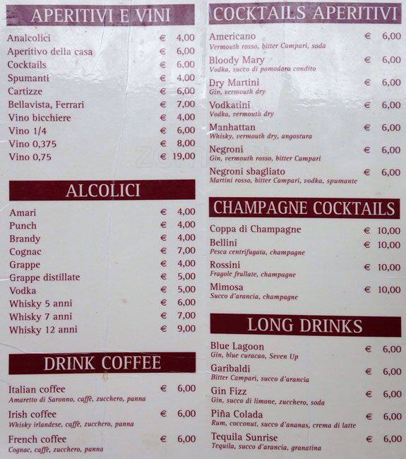 Menu di Pasticceria Torti 