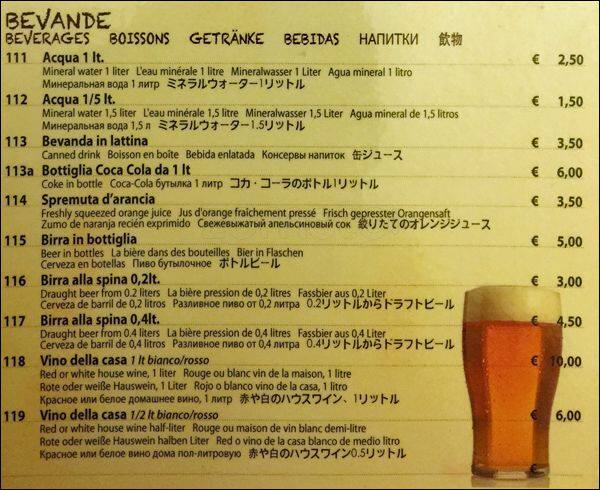 Menu di Barbablù 