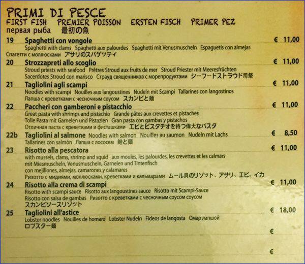 Menu di Barbablù 