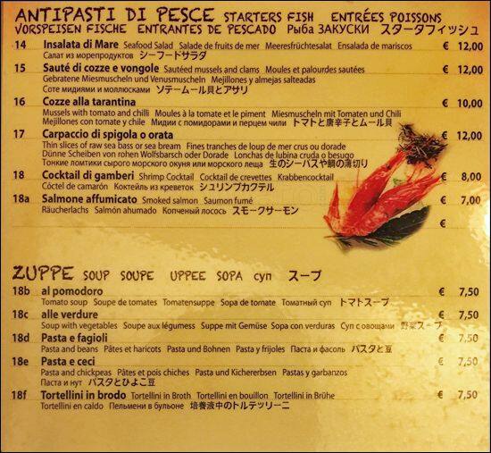 Menu di Barbablù 