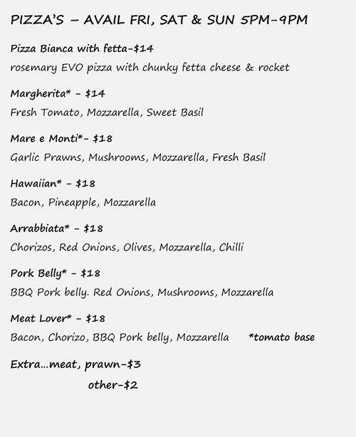 Fuse Noodle Bar menu