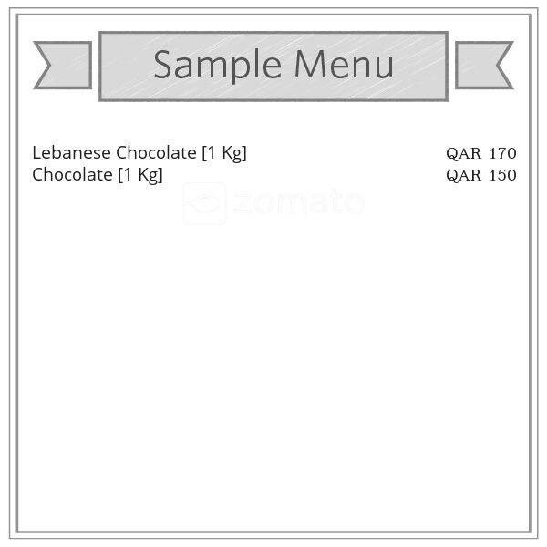 Chocolate Corner menu