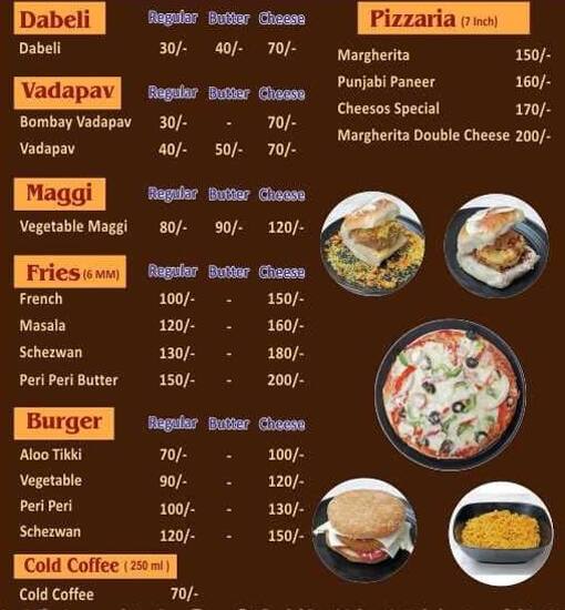 Menu of Patel Brothers Eatery, Nikol, Ahmedabad