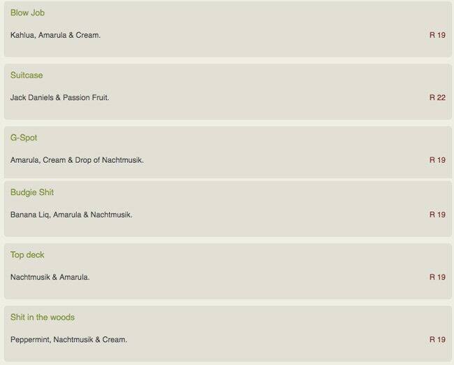 Menu at Pepper Chair Restaurant, Centurion