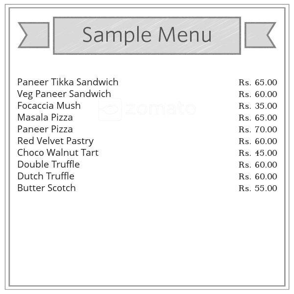 J J Bakers menu