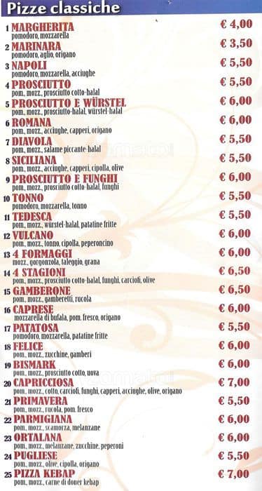 Menu di Istanbul Turkish Pizza & Kebap 