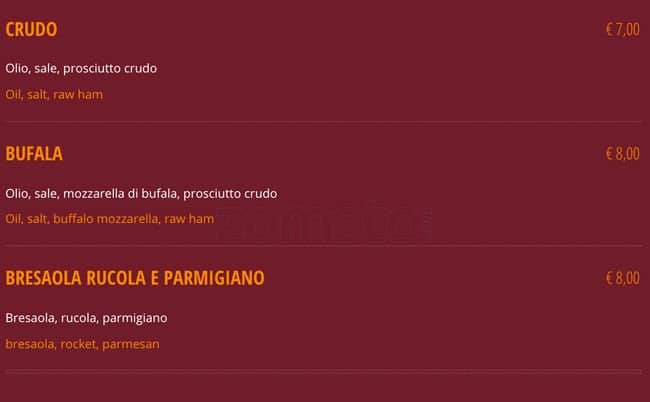 Menu di Buone Maniere 