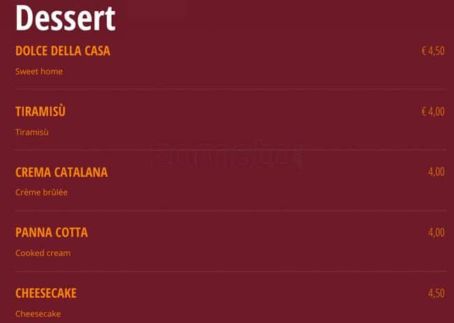 Menu di Buone Maniere 