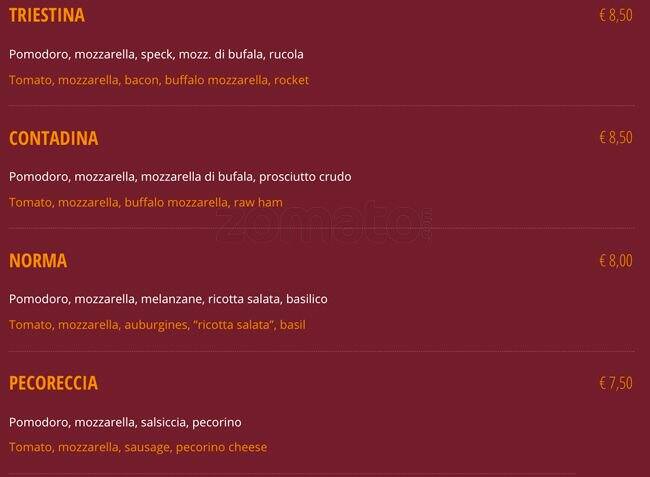 Menu di Buone Maniere 
