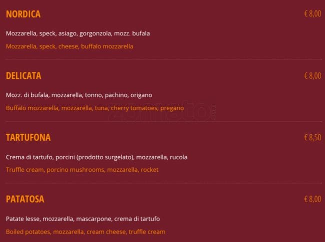 Menu di Buone Maniere 