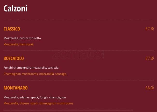 Menu di Buone Maniere 