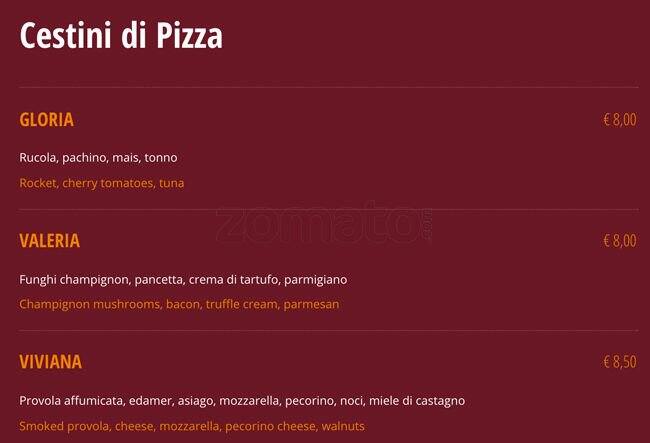 Menu di Buone Maniere 