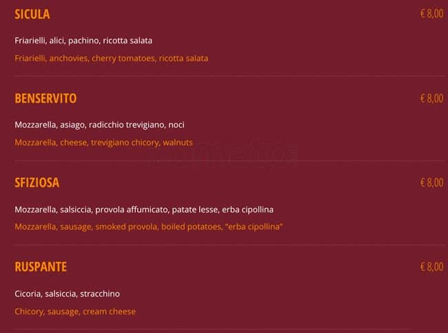 Menu di Buone Maniere 