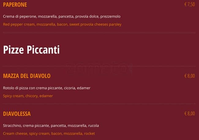 Menu di Buone Maniere 
