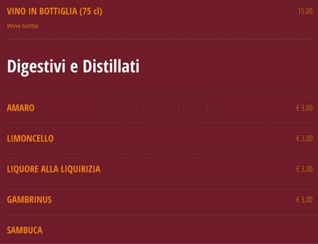 Menu di Buone Maniere 