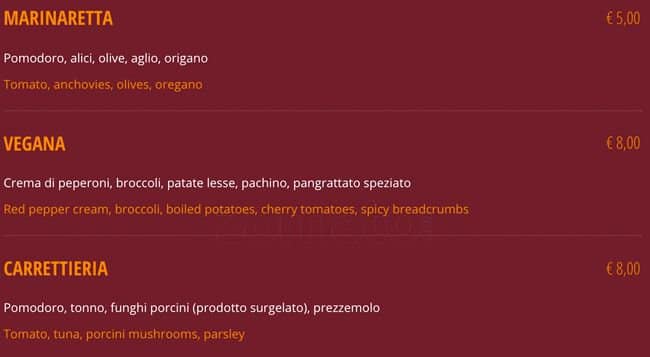Menu di Buone Maniere 