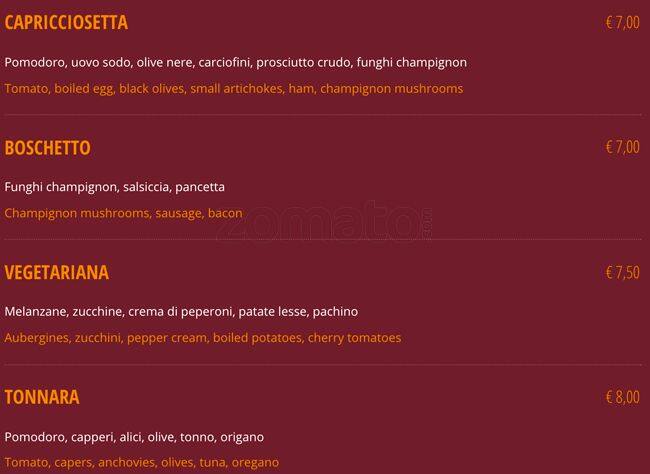 Menu di Buone Maniere 