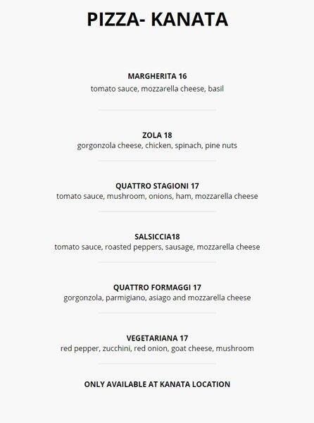 Pocopazzo stittsville-Hazeldean rd menu