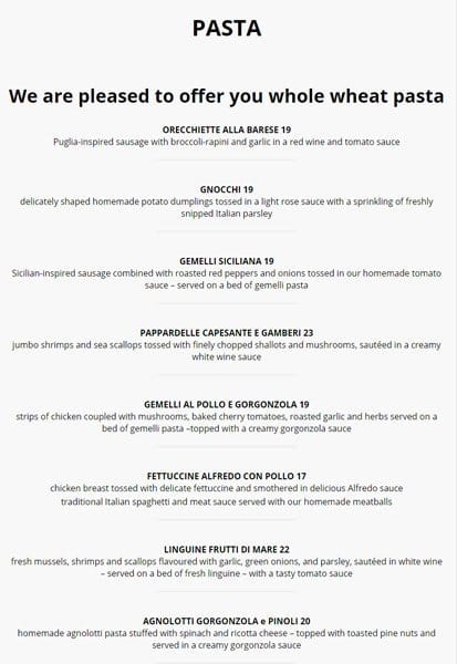 Pocopazzo stittsville-Hazeldean rd menu