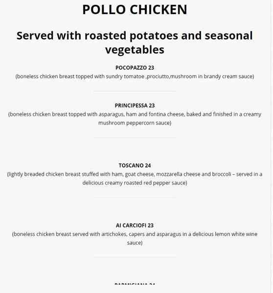 Pocopazzo stittsville-Hazeldean rd menu