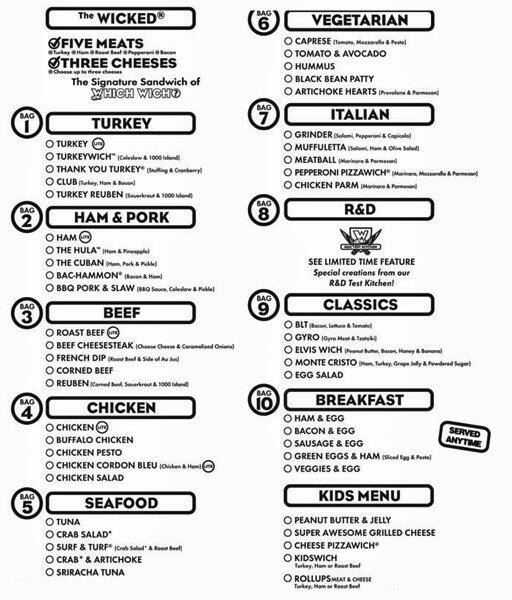 Which Wich Menu Menu For Which Wich Mueller Austin