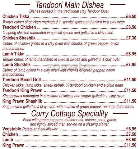 The Curry Cottage Beckenham London Zomato Uk