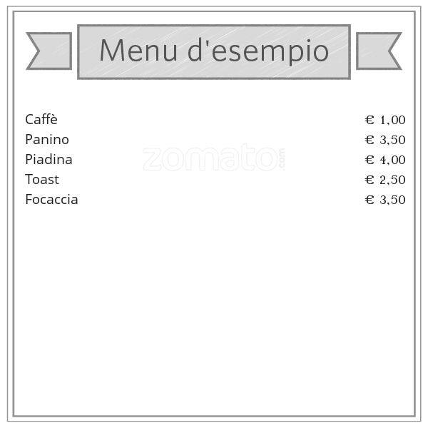 Menu di Bar dell'Angolo 